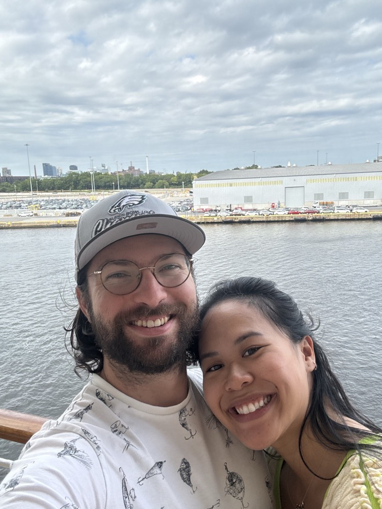 Derek and Nhi on the water